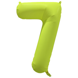 Ballon Chiffre Métallique Géant Jaune Fluo N° 7