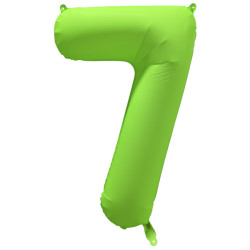 Ballon Chiffre Métallique Géant Vert Fluo N° 7