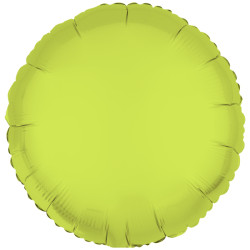 Ballon Métallique Rond Jaune Fluo 43cm