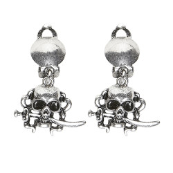 Boucles d'Oreilles Halloween Crâne De Pirate