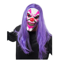 Masque En Latex Crazy Clown Violet