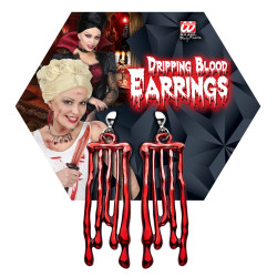 Boucles d'Oreilles Halloween Traces De Sang