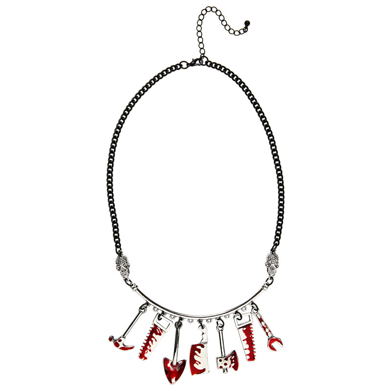 Collier Halloween Outils Ensanglantés