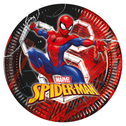 Assiettes En Carton Anniversaire Spiderman - 8 Pièces