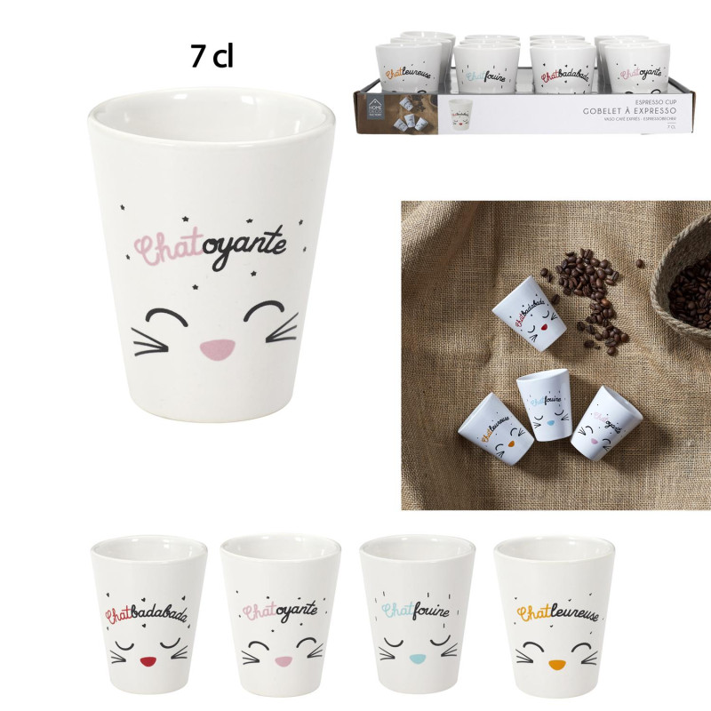 Gobelet Expresso Chat 7cl Gobelet Expresso Chat 7cl