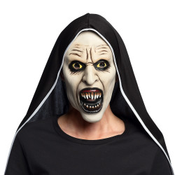Masque Latex Nonne Effrayante avec Coiffe