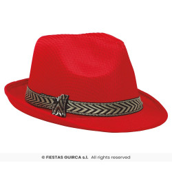 Chapeau Borsalino Rouge avec Bandeau
