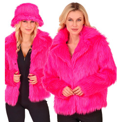 Veste En Peluche Rose Fluo