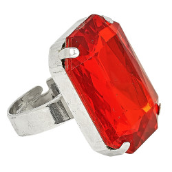 Bague Gothique Pierre Rouge
