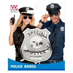 Badge De police En Métal Sur Broche