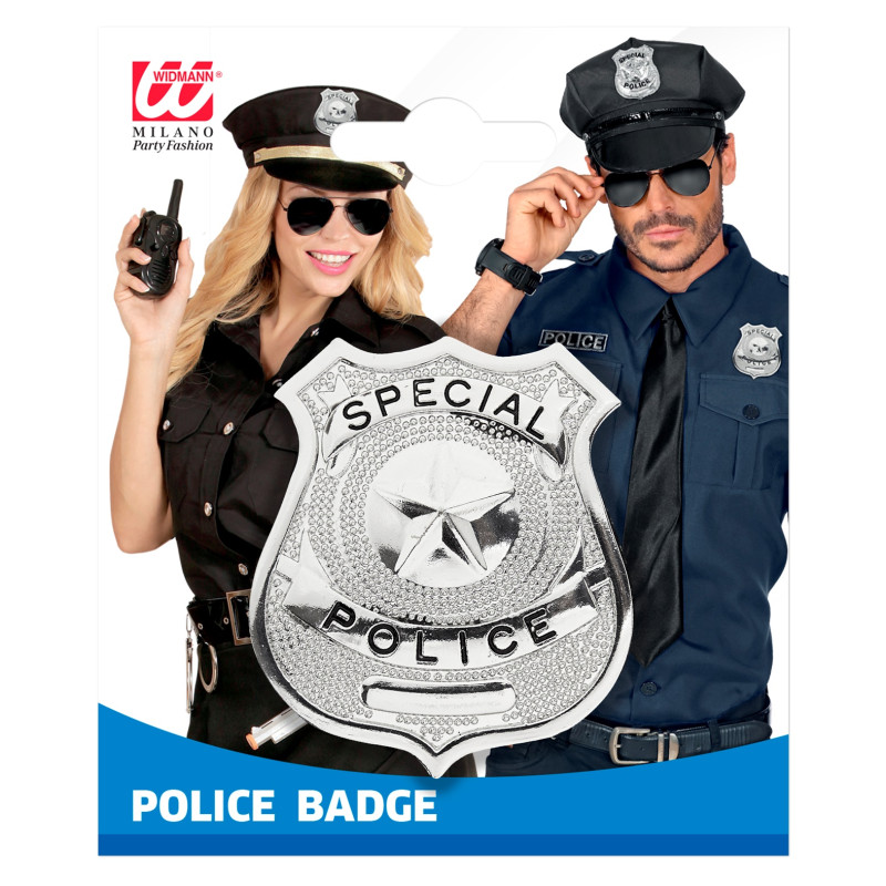 Badge De police En Métal Sur Broche