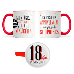 Mug Anniversaire 18 Ans