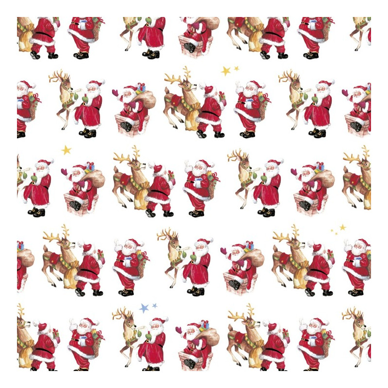 Papier Cadeau 50 Mètres Père Noël 60 Grammes Papier Cadeau 50 Mètres Père Noël 60 Grammes