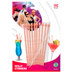 Agitateurs Cocktail Zizi 10 Pièces