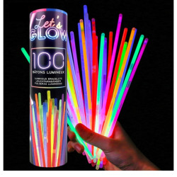 Bracelets Fluorescents 100 Pièces avec Embouts