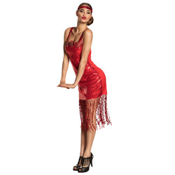 Déguisement Robe Charleston Scarlett Rouge
