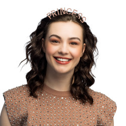 Serre Tête en Métal Rose Princess