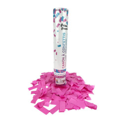 Canon à Confettis Annonce Bébé Rose 30cm