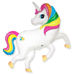 Ballon Aluminium Licorne Blanche 105cm