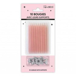 Bougies Paillettées Rose...