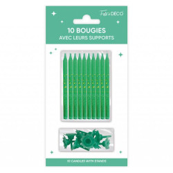Bougies Paillettées Vert...
