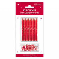 Bougies Paillettées Rouge...