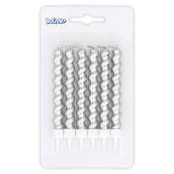 Bougies Spirales Argent 6...