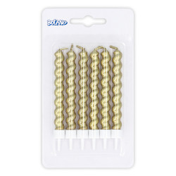 Bougies Spirales Or 6 Pièces