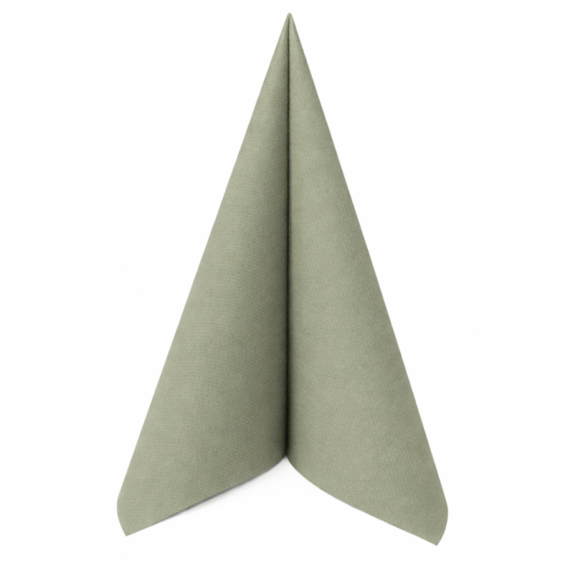 Serviette en Papier Voie Sèche Vert Olive 40x40cm 25 pièces