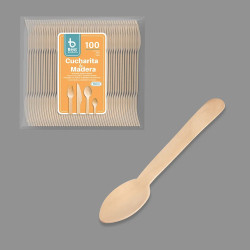 Cuillière En Bois - 100 Pièces