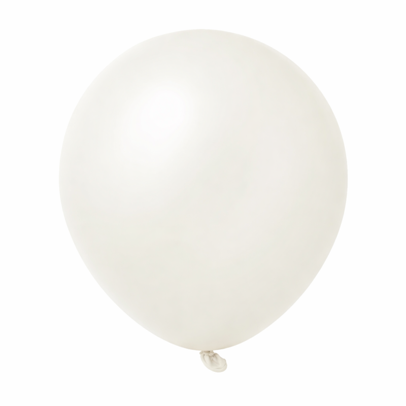 Ballons de Baudruche Métalliques Blanc Perlé 25 Pièces