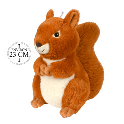 Peluche Ecureuil Assis 23cm