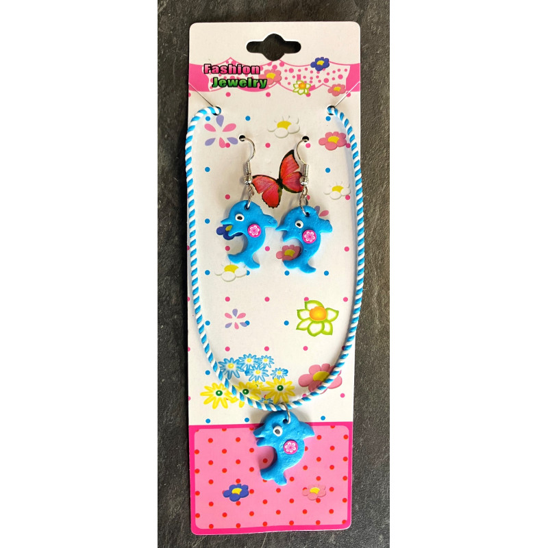 Collier Et Boucles D'Oreilles Dauphin