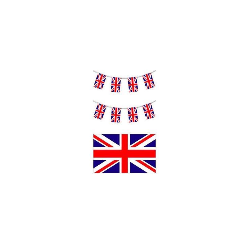 Guirlande Royaume Uni 5 Mètres Fanions Rectangulaires