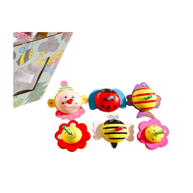 Toupie Bois Assortis 6,8cm