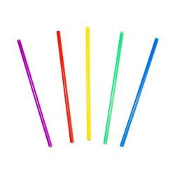 Pailles De Couleurs Plastique Réutilisables, 50 pièces