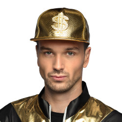 Casquette Dollars Or Imitation Peau Serpent