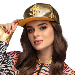 Casquette Dollars Or Imitation Peau Serpent