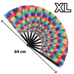 Eventail Rave XXL Multicolore