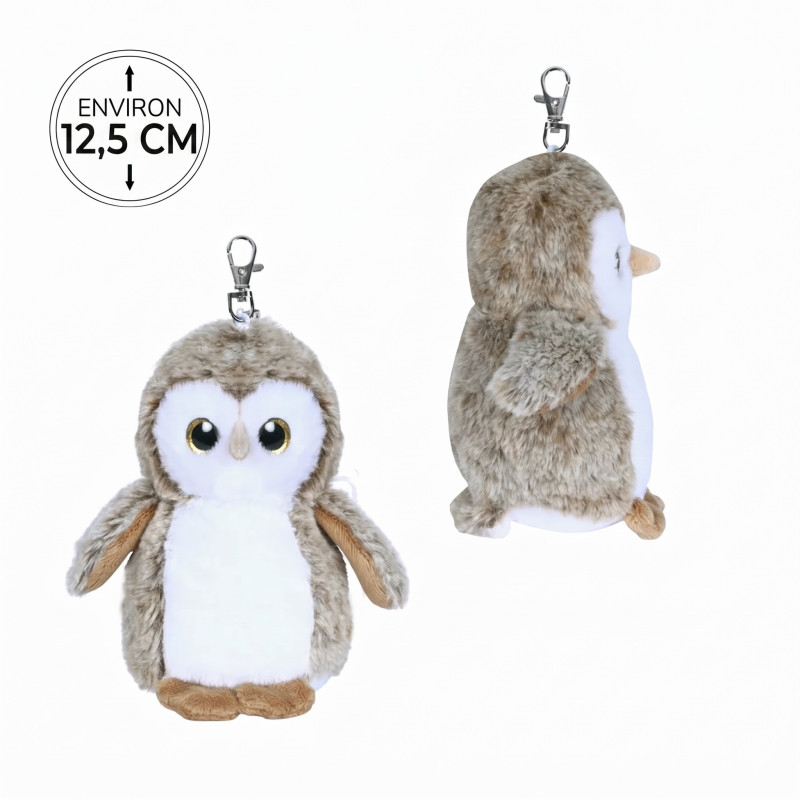 Porte Clés Peluche Hibou 12,5cm