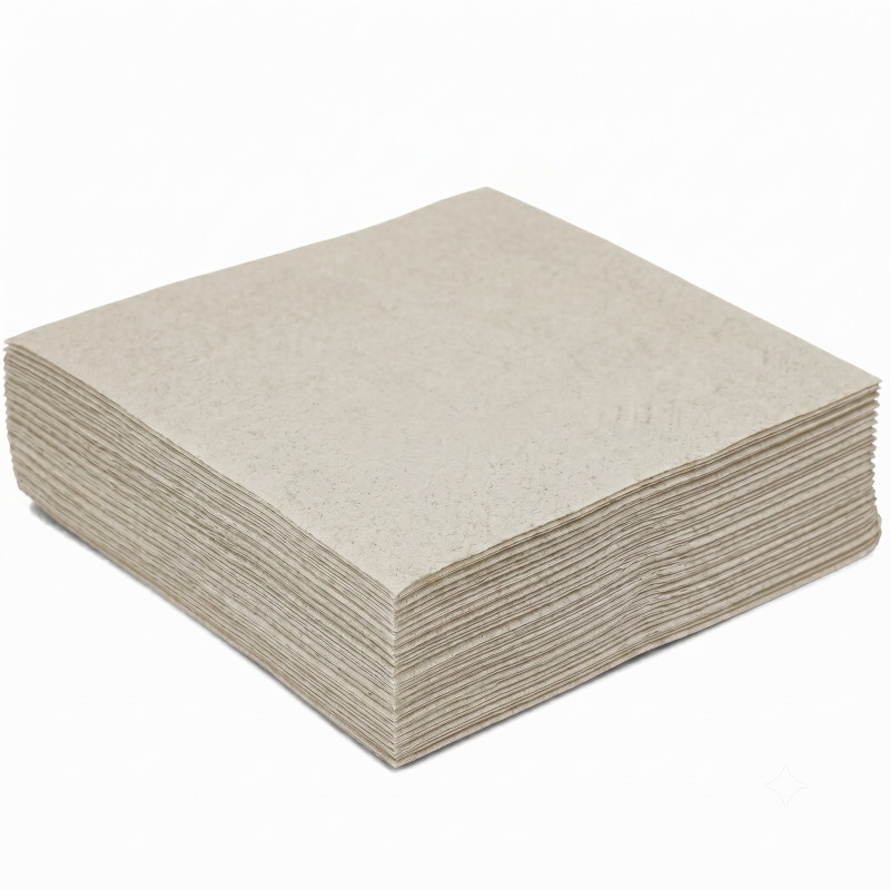 Serviette en Papier Unie Grège
