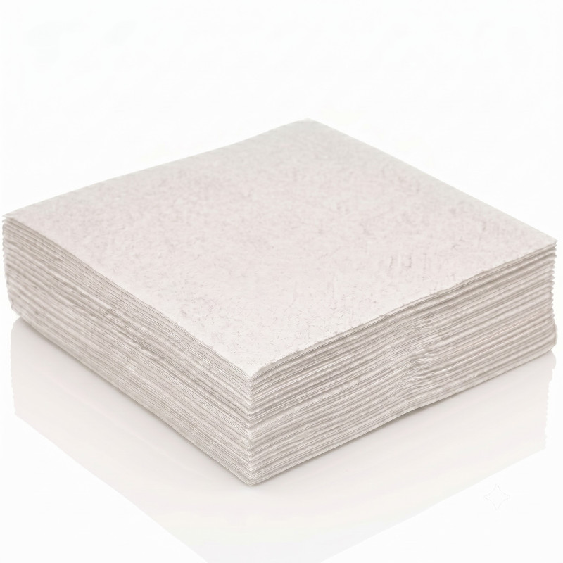 Serviette en Papier Unie Blanc 40 Pièces