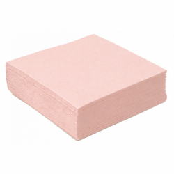 Serviette en Papier Unie Rose 40 Pièces