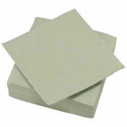 Serviette en Papier Unie Sauge 40 Pièces