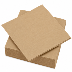 Serviette en Papier Unie Brun 40 Pièces