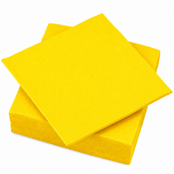 Serviette en Papier Unie Jaune Vif