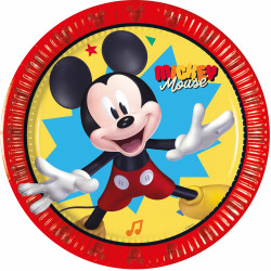 Assiettes En Carton Anniversaire Mickey - 8 Pièces