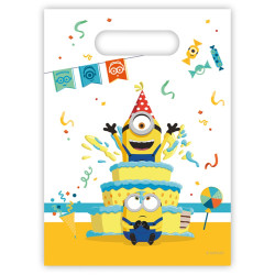 Sacs Cadeaux Anniversaire Minions - 6 Pièces