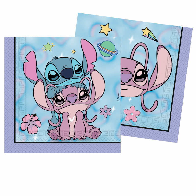 Serviettes En Papier Anniversaire Angel Mignon- 20 Pièces