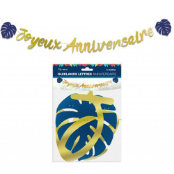 Guirlande Lettre Joyeux Anniversaire Tropical